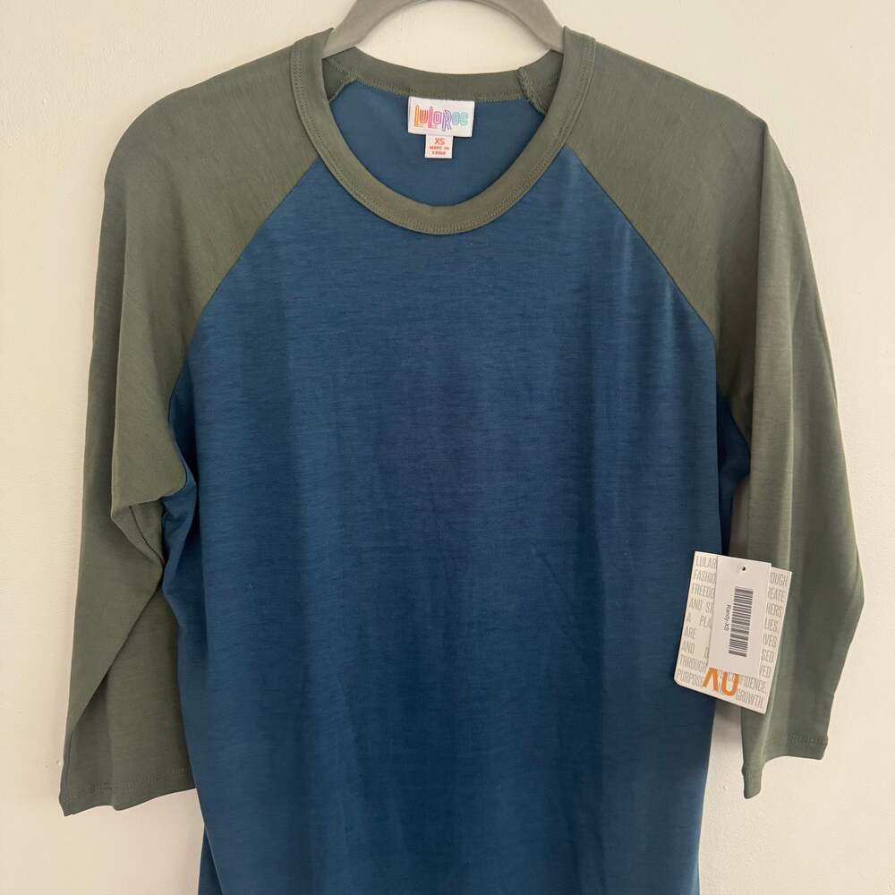 Lularoe Solid Randy in Blue/Green - Picture 3 of 6